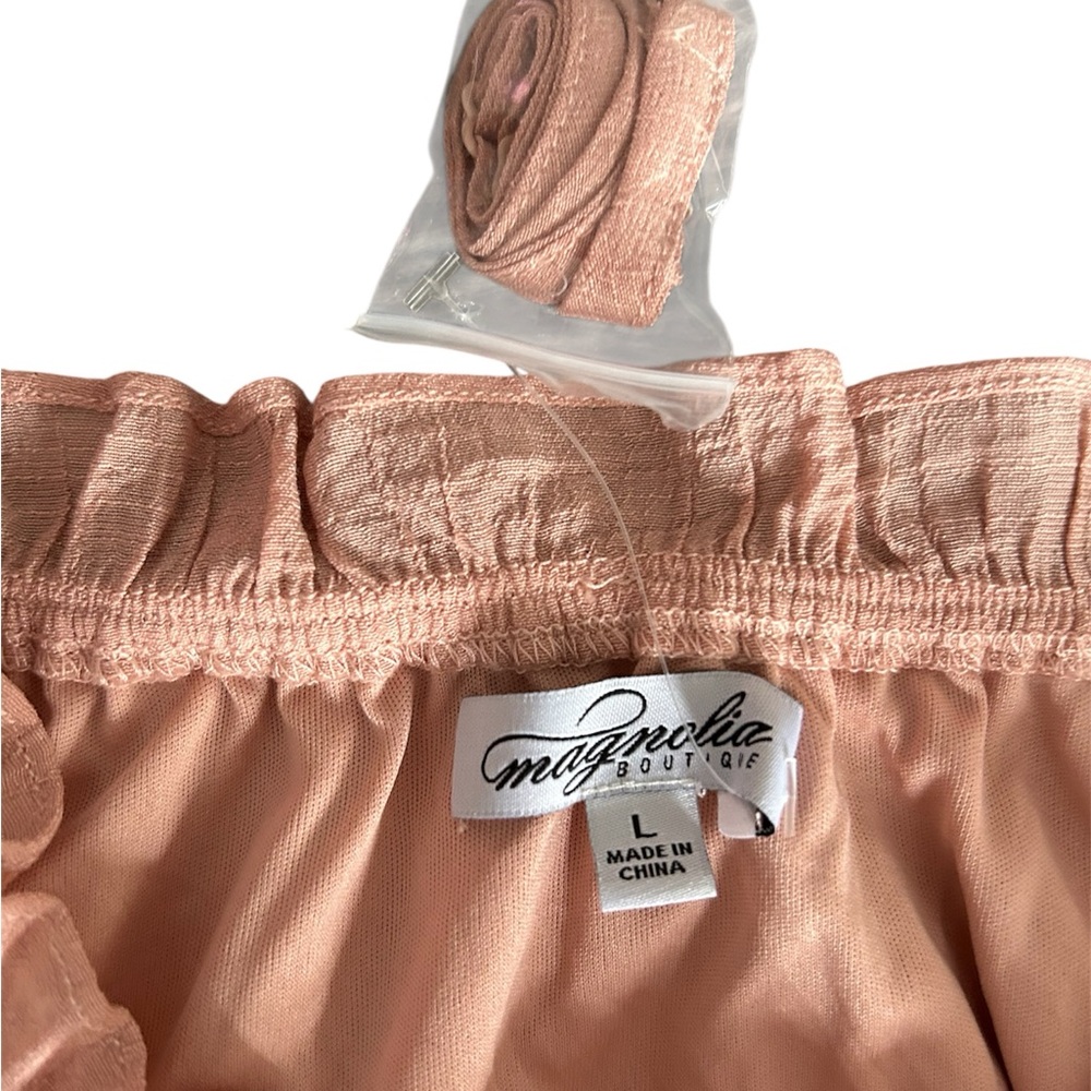 Magnolia Pink Ruched Ruffle Sundress - Picture 3 of 4